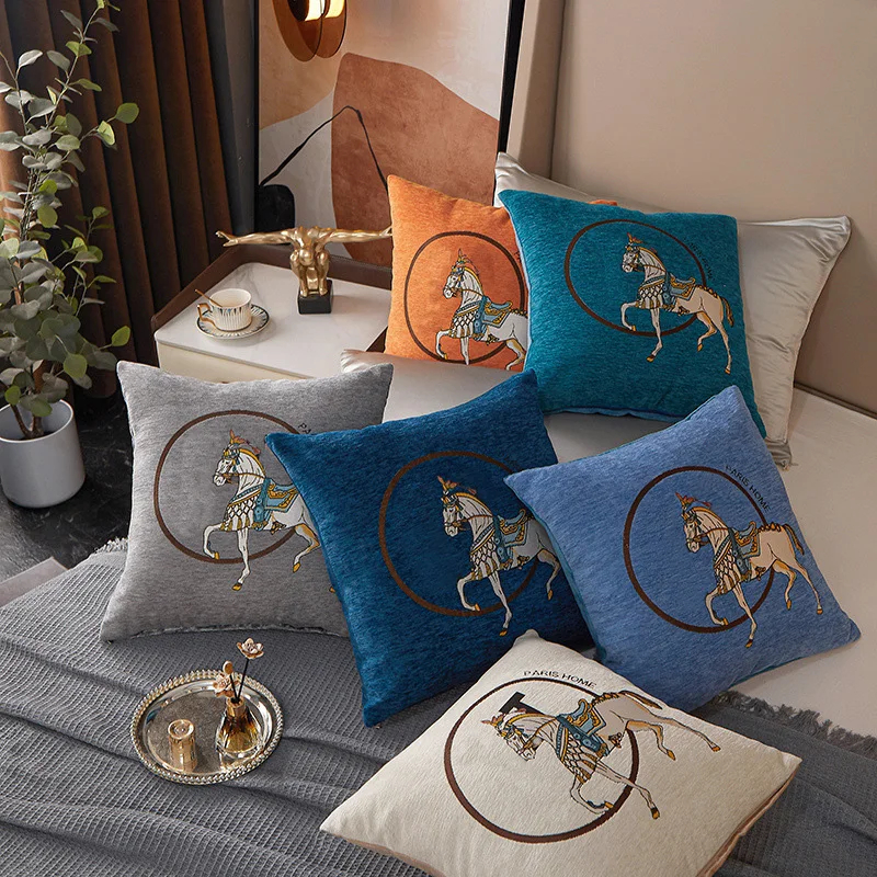 Horse 45cm Throw Pillow Cushio – Embroidery Horse recenzja i cena