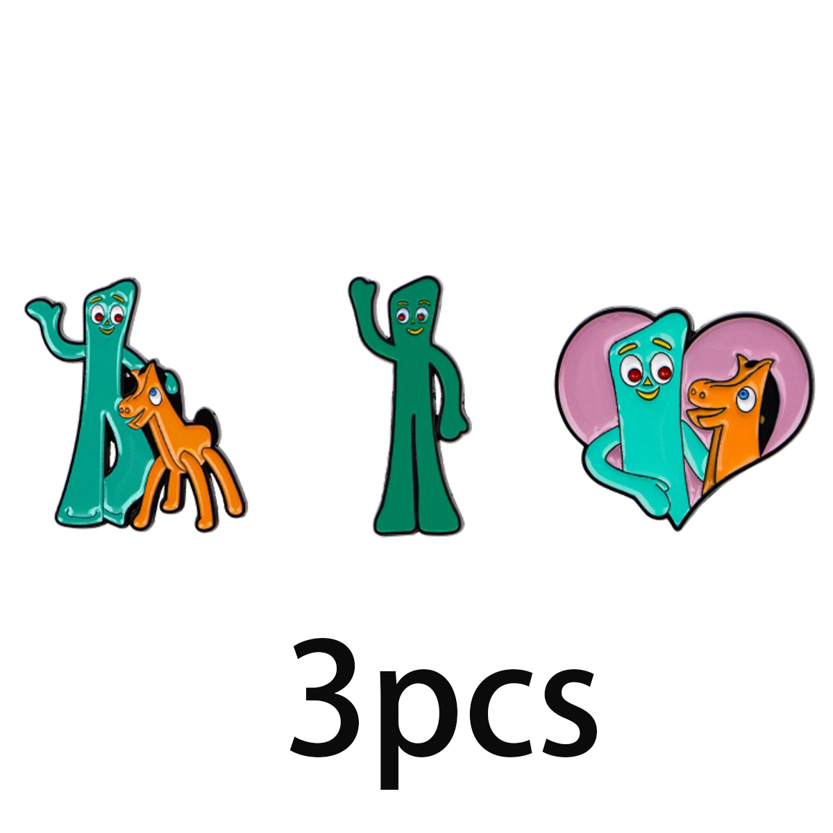 Cute Retro Character Enamel Pi – Embroidery Horse recenzja i cena