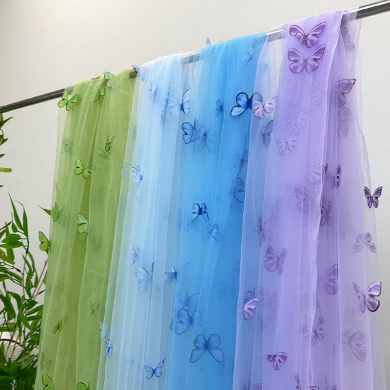 3D Butterfly Embroidery Tulle  – Embroidery Jersey recenzja i cena